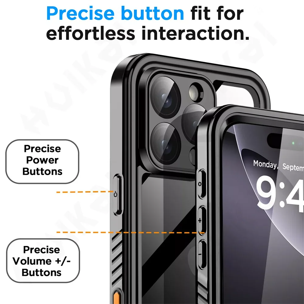 Étui étanche IP68 pour iPhone 17 16 15 14 13 12 11 Pro Max XR XS Plus, couverture sous-marine de luxe en métal et aluminium pour téléphone de natation